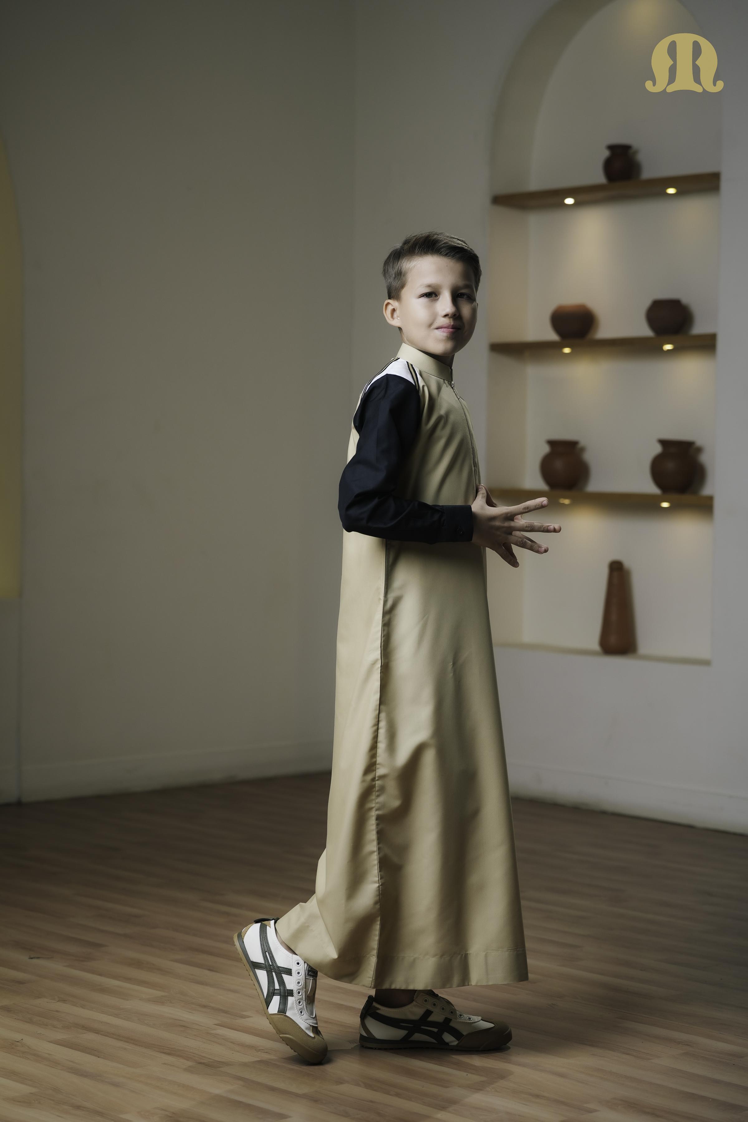 Beige Litos Thobe Kids